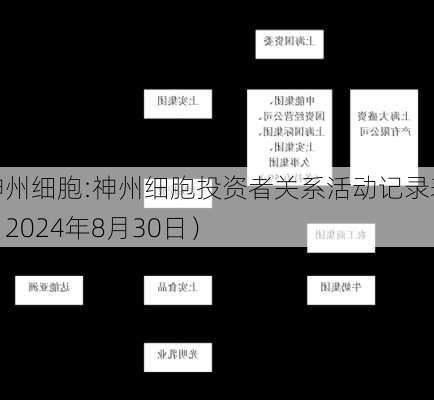 神州细胞:神州细胞投资者关系活动记录表（2024年8月30日）