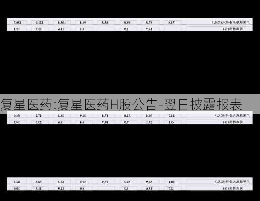 复星医药:复星医药H股公告-翌日披露报表