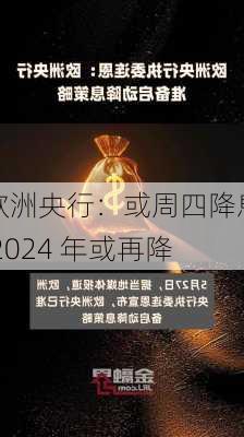 欧洲央行：或周四降息 2024 年或再降