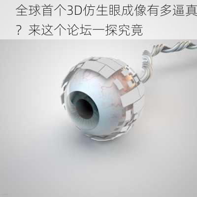 全球首个3D仿生眼成像有多逼真？来这个论坛一探究竟