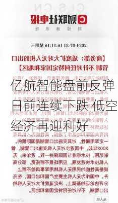 亿航智能盘前反弹 日前连续下跌 低空经济再迎利好