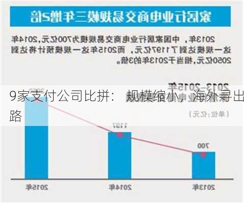 9家支付公司比拼： 规模缩小，海外寻出路