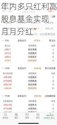 年内多只红利高股息基金实现“月月分红”