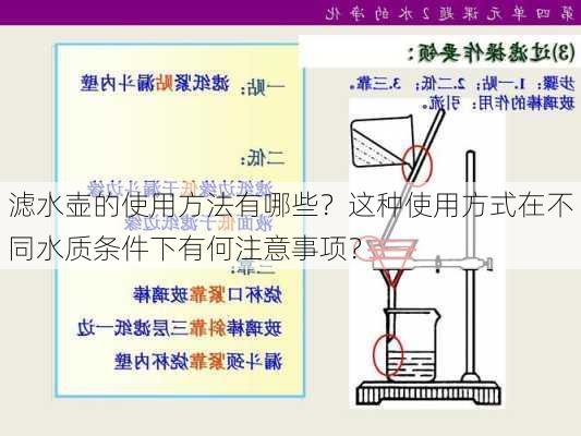 滤水壶的使用方法有哪些？这种使用方式在不同水质条件下有何注意事项？