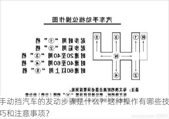 手动挡汽车的发动步骤是什么？这种操作有哪些技巧和注意事项？