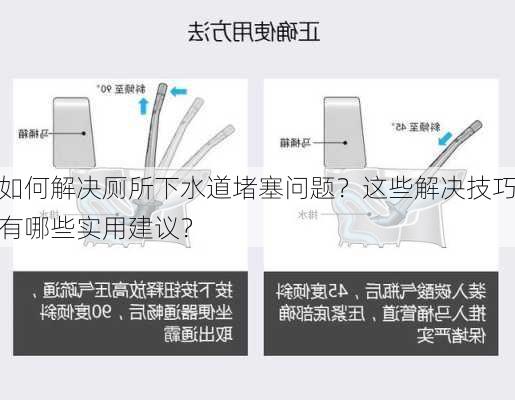 如何解决厕所下水道堵塞问题？这些解决技巧有哪些实用建议？