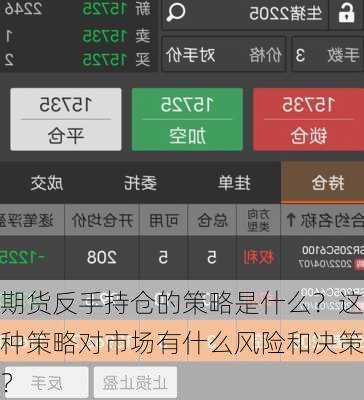 期货反手持仓的策略是什么？这种策略对市场有什么风险和决策？