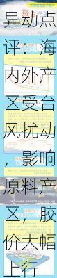 异动点评：海内外产区受台风扰动，影响原料产区，胶价大幅上行