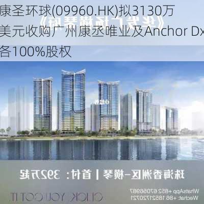 康圣环球(09960.HK)拟3130万美元收购广州康丞唯业及Anchor Dx各100%股权