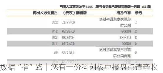 数据“指”路｜您有一份科创板中报盘点请查收