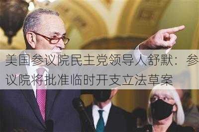 美国参议院民主党领导人舒默：参议院将批准临时开支立法草案