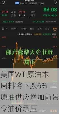 美国WTI原油本周料将下跌6% 原油供应增加前景令油价承压