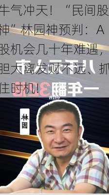 牛气冲天！“民间股神”林园神预判：A股机会几十年难遇，胆大离发财不远、抓住时机!