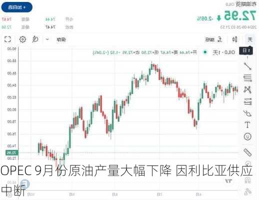 OPEC 9月份原油产量大幅下降 因利比亚供应中断