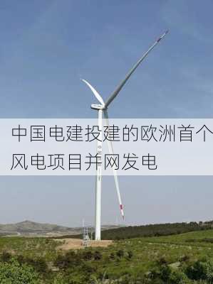 中国电建投建的欧洲首个风电项目并网发电