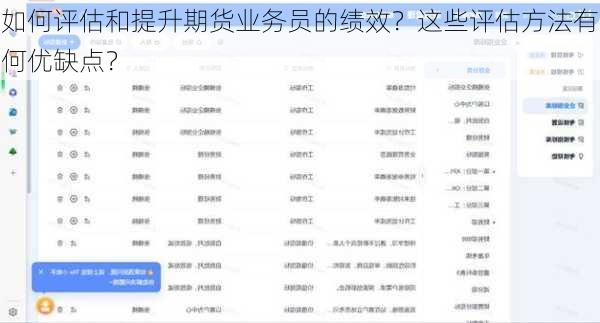 如何评估和提升期货业务员的绩效？这些评估方法有何优缺点？