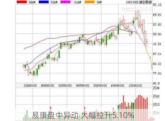 易康盘中异动 大幅拉升5.10%