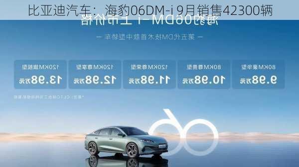 比亚迪汽车：海豹06DM-i 9月销售42300辆