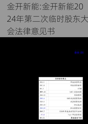 金开新能:金开新能2024年第二次临时股东大会法律意见书