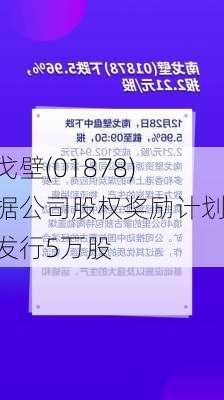 南戈壁(01878)根据公司股权奖励计划而发行5万股