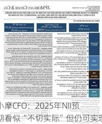 小摩CFO：2025年NII预期看似“不切实际”但仍可实现