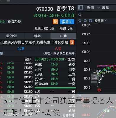 ST特信:上市公司独立董事提名人声明与承诺-周俊