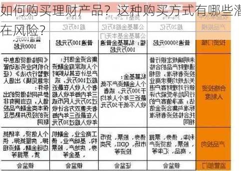 如何购买理财产品？这种购买方式有哪些潜在风险？