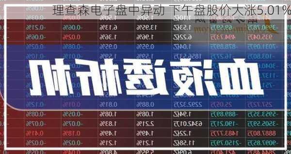 理查森电子盘中异动 下午盘股价大涨5.01%