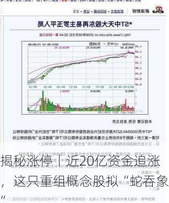 揭秘涨停丨近20亿资金追涨，这只重组概念股拟“蛇吞象”