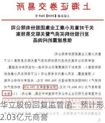 华立股份回复监管函：预计形成2.03亿元商誉