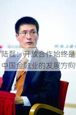 陆磊：开放合作始终是中国金融业的发展方向