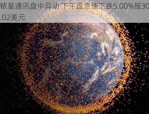 铱星通讯盘中异动 下午盘急速下跌5.00%报30.02美元