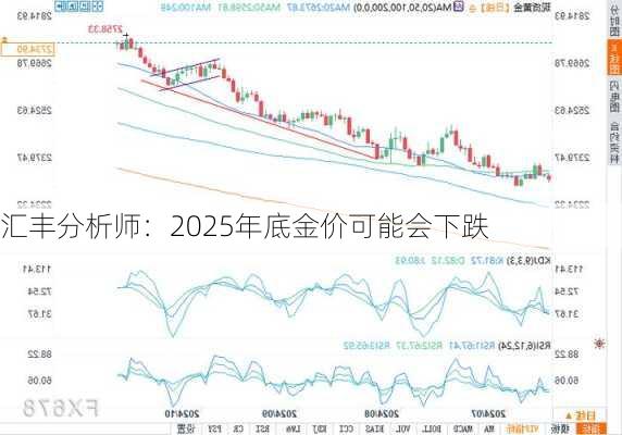 汇丰分析师：2025年底金价可能会下跌