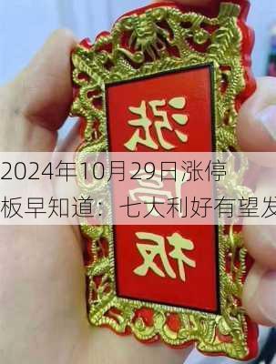 2024年10月29日涨停板早知道：七大利好有望发酵