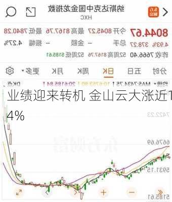 业绩迎来转机 金山云大涨近14%