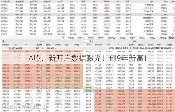 A股，新开户数据曝光！创9年新高！
