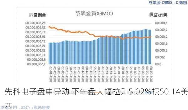 先科电子盘中异动 下午盘大幅拉升5.02%报50.14美元