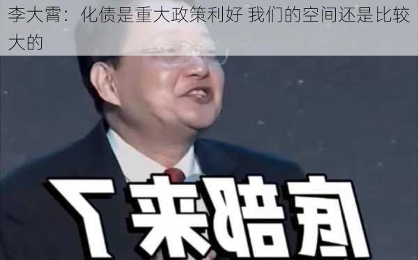 李大霄：化债是重大政策利好 我们的空间还是比较大的