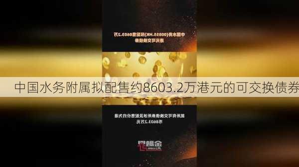 中国水务附属拟配售约8603.2万港元的可交换债券