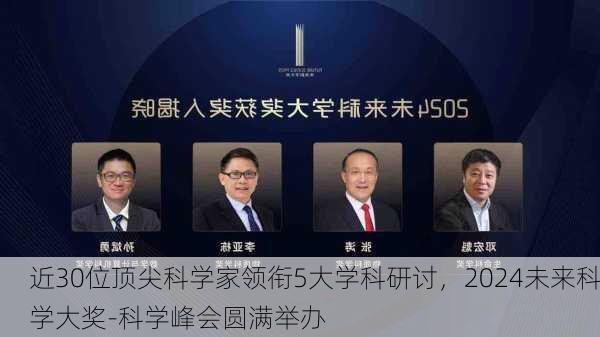 近30位顶尖科学家领衔5大学科研讨，2024未来科学大奖-科学峰会圆满举办