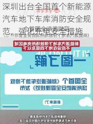 深圳出台全国首个新能源汽车地下车库消防安全规范，强化充电安全措施