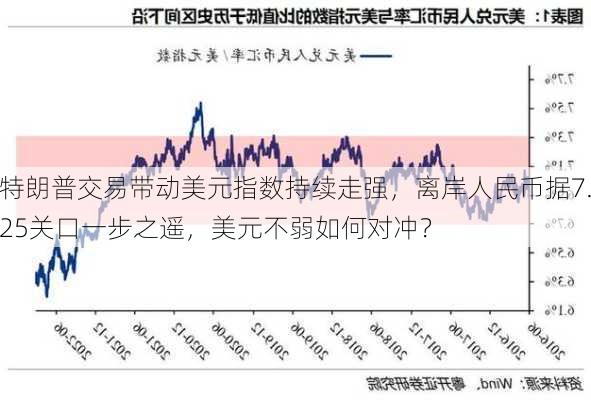 特朗普交易带动美元指数持续走强，离岸人民币据7.25关口一步之遥，美元不弱如何对冲？