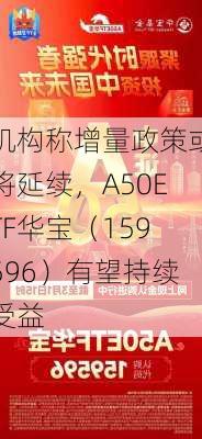 机构称增量政策或将延续，A50ETF华宝（159596）有望持续受益