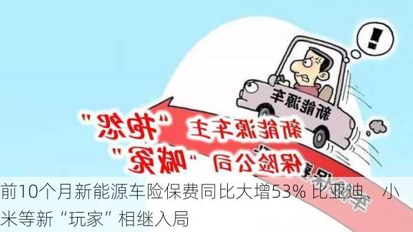 前10个月新能源车险保费同比大增53% 比亚迪、小米等新“玩家”相继入局