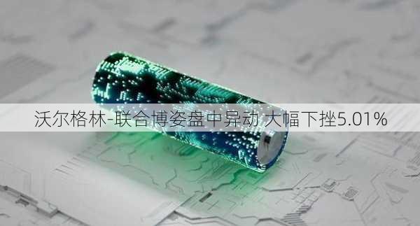 沃尔格林-联合博姿盘中异动 大幅下挫5.01%