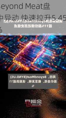 Beyond Meat盘中异动 快速拉升5.45%