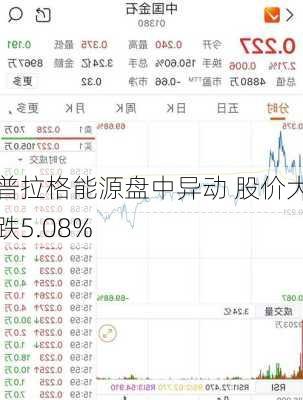 普拉格能源盘中异动 股价大跌5.08%