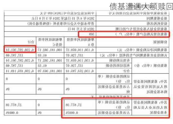 债基遭遇大额赎回