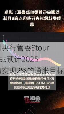 欧洲央行管委Stournaras预计2025年初实现2%的通胀目标