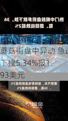 蘑菇街盘中异动 急速下挫5.34%报1.93美元